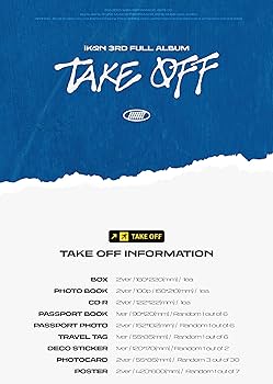 Amazon.co.jp: iKON 3rd FULL ALBUM 'TAKE OFF'(韓国盤